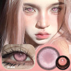 MYEYEBB Cyber Mesh Pink Prescription Cosplay Lenses 6 Months