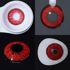 MYEYEBB Red Prescription Cosplay Colored Contact Lenses 14.5mm