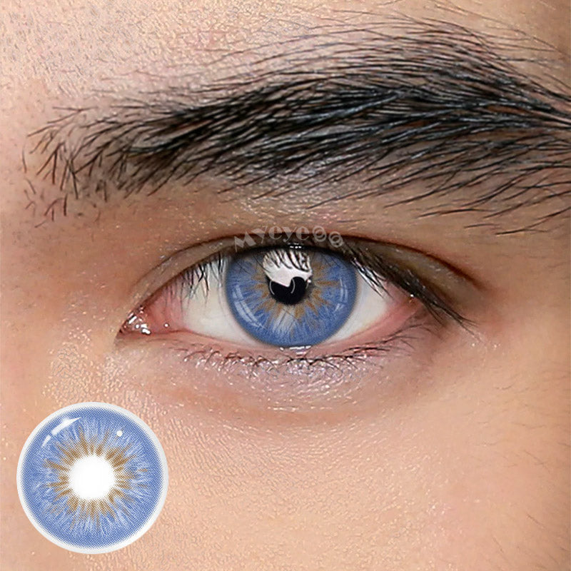 MYEYEBB Crush Blue Men Colored Contact Lenses