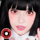 MYEYEBB Bloody Eye Red Prescription Cosplay Lenses