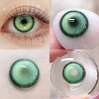 MYEYEBB Cyber Green Prescription Cosplay Colored Lenses