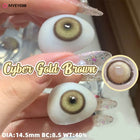 MYEYEBB Cyber Gold Brown Prescription Cosplay Lenses 6 Months