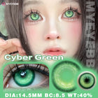 MYEYEBB Cyber Green Prescription Cosplay Colored Lenses