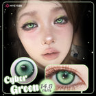 MYEYEBB Cyber Green Prescription Cosplay Colored Lenses