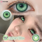 MYEYEBB Cyber Green Prescription Cosplay Colored Lenses