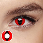 MYEYEBB Red Cat Eyes Cosplay Colored Contact Lenses Pair