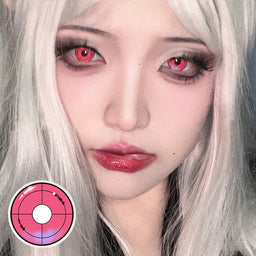 MYEYEBB Red Violet Cosplay Colored Contact Lenses