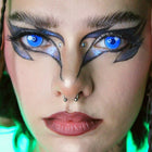 MYEYEBB Blind Cloud Rim Blue Cosplay Colored Contact Lenses