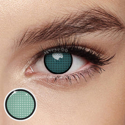 MYEYEBB Blind Dark Green Manson Mesh Prescription Cosplay Colored Contact Lenses