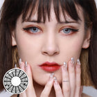 MYEYEBB Spider Web White Cosplay Colored Contact Lenses