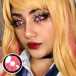 MYEYEBB Kitagawa Pink Cosplay Colored Contact Lenses