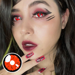 MYEYEBB Black Lobelia Red Cosplay Colored Contact Lenses