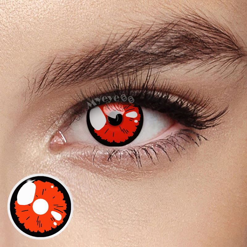 MYEYEBB Black Lobelia Red Cosplay Colored Contact Lenses