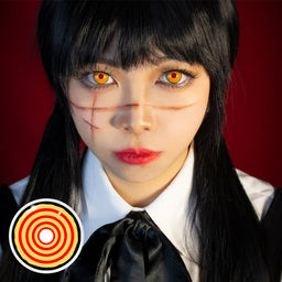 MYEYEBB Chainsaw Man Yellow Rings Cosplay Colored Contact Lenses