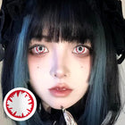 MYEYEBB Incubus Red Prescription Cosplay Contact Lenses