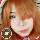 MYEYEBB Blind Kinoko Brown Cosplay Colored Contact Lenses