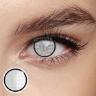 MYEYEBB Blind White Manson Mesh Cosplay Contact Lenses