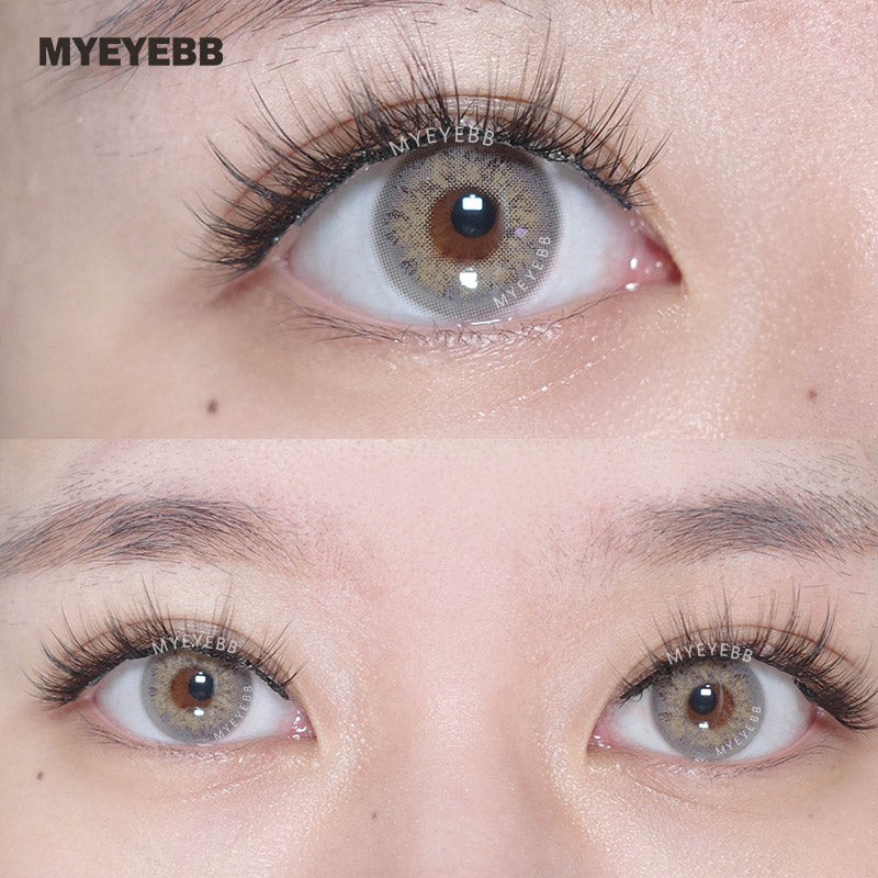 MYEYEBB Russian Girl Grey Prescription Colored Contact Lenses