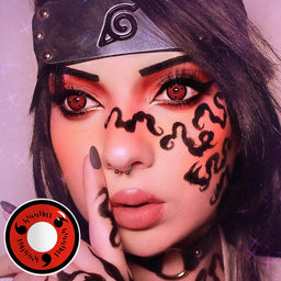 MYEYEBB Sharingan Magatama Red Prescription Contact Lenses