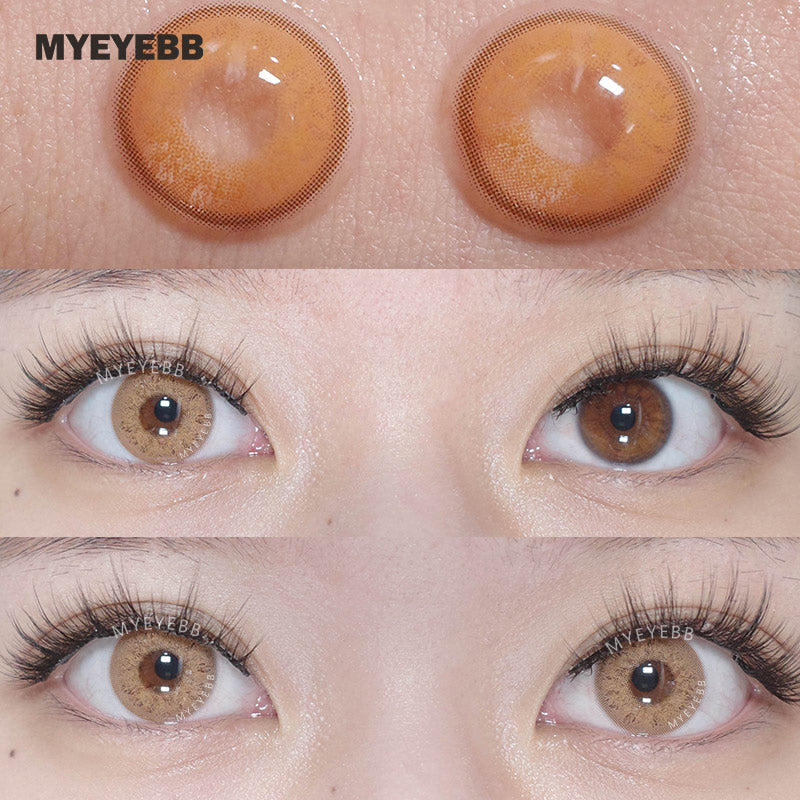 MYEYEBB Russian Girl Brown Prescription Colored Lenses