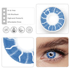 MYEYEBB Flash Blue Prescription Cosplay Contact Lenses