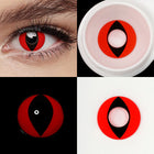 MYEYEBB Red Cat Eyes Cosplay Colored Contact Lenses Pair