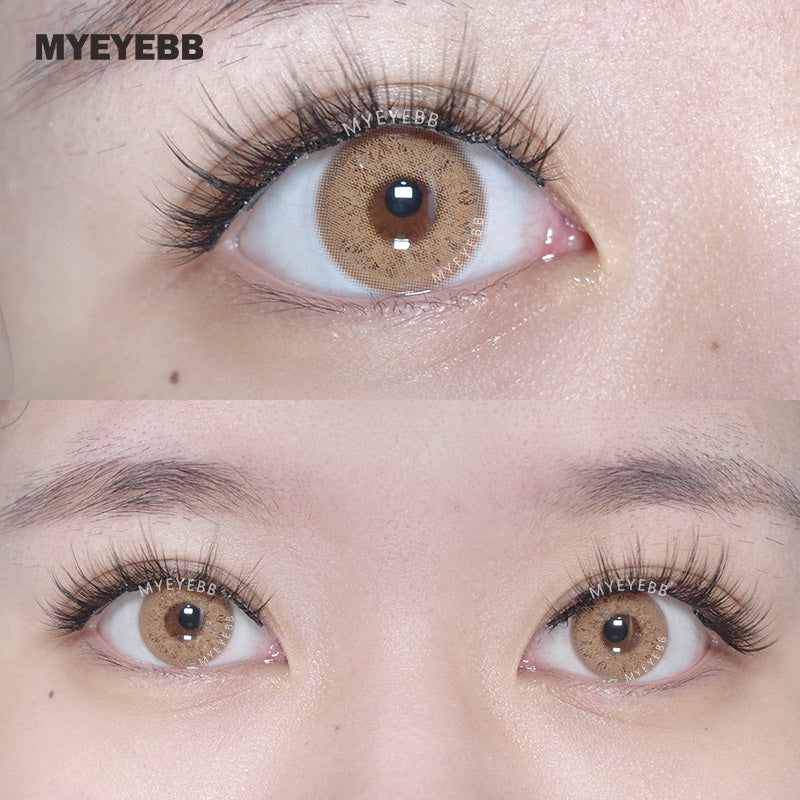 MYEYEBB Russian Girl Brown Prescription Colored Lenses