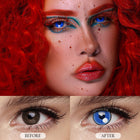 MYEYEBB Blind Cloud Rim Blue Cosplay Colored Contact Lenses