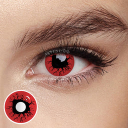 MYEYEBB Bloody Eye Red Prescription Cosplay Lenses