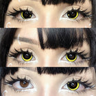 MYEYEBB Moon Star Yellow Cosplay Colored Contact Lenses