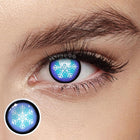 MYEYEBB Blind Snowflake Cosplay Colored Contact Lenses