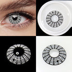 MYEYEBB Spider Web White Cosplay Colored Contact Lenses