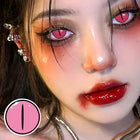 MYEYEBB Blind Kamado Nezuko Rose Cosplay Colored Contact Lenses