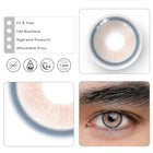 MYEYEBB Genshin Moon Grey Prescription Men Colored Contact Lenses