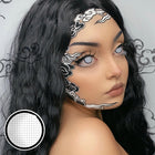 MYEYEBB Blind White Manson Mesh Cosplay Contact Lenses