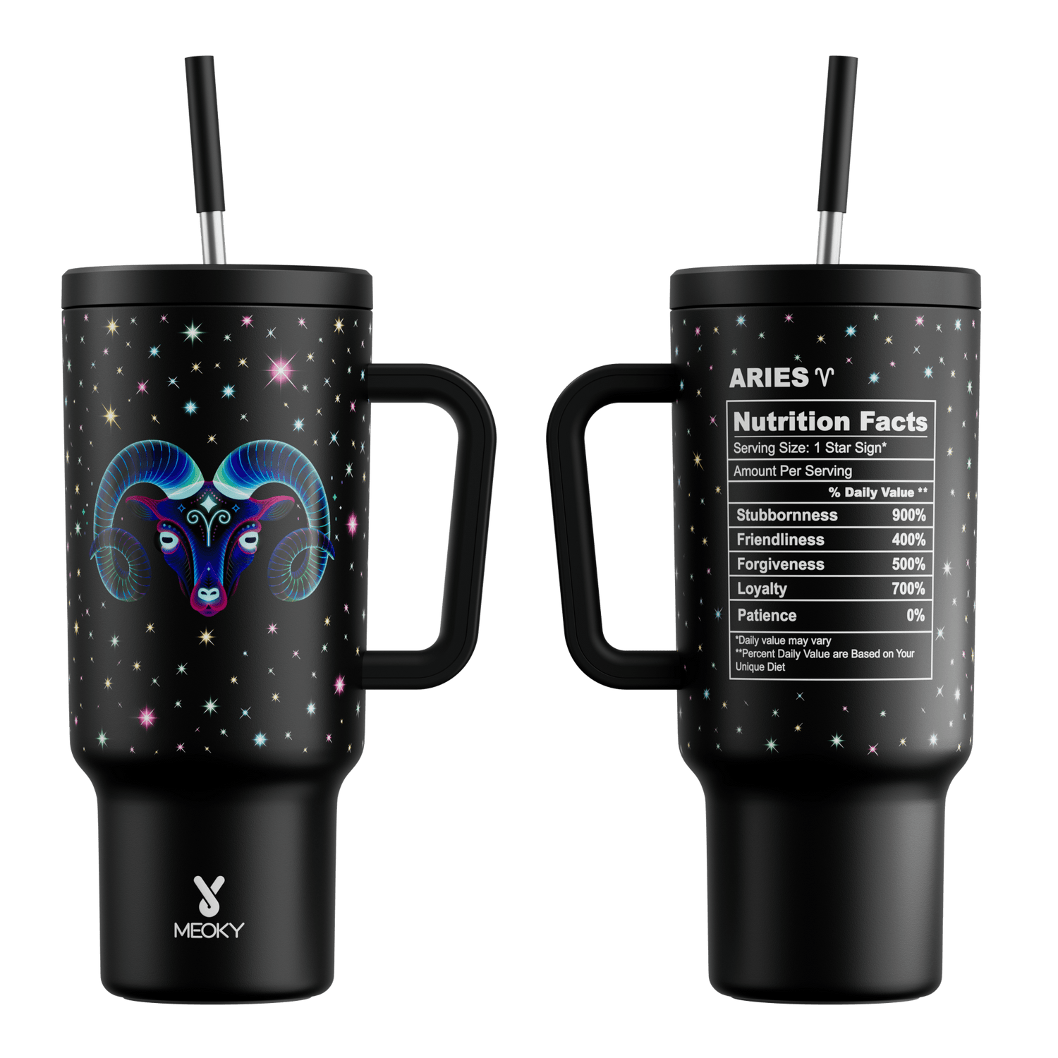 40oz Tumbler With Straw Zodiac Collection