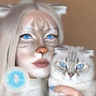 MYEYEBB Blind Ragdoll Cat Blue Prescription Contact Lenses