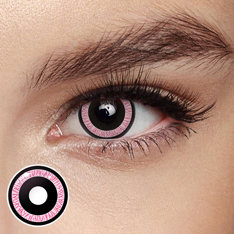 MYEYEBB Nebulos Pink Cosplay Colored Contact Lenses Set