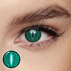 MYEYEBB Blind Lizard Eye Green Cosplay Contact Lenses