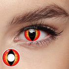 MYEYEBB Cat Eye Reddish Brown Cosplay Contact Lenses