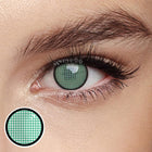 MYEYEBB Blind Mesh Green Prescription Cosplay Colored Contact Lenses