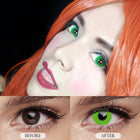 MYEYEBB Light Green Block Cosplay Colored Contact Lenses