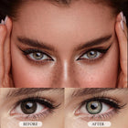 MYEYEBB Vika Tricolor Dolce Grey Prescription Colored Contact Lenses