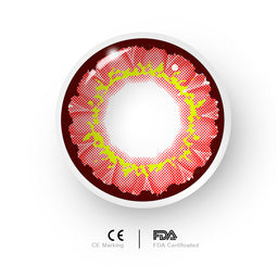 MYEYEBB Sunflower Red Brown Prescription Cosplay Lenses