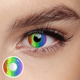 MYEYEBB Pride Day Multi Rainbow Prescription Contact Lenses