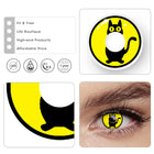 MYEYEBB Yellow Cat Prescription Cosplay Colored Contact Lenses