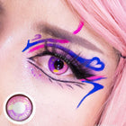 MYEYEBB Anime Pink Prescription Cosplay Contact Lenses