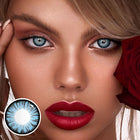 MYEYEBB Miracle Times Light Blue Prescription Cosplay Colored Contact Lenses