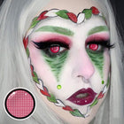 MYEYEBB Blind Red Manson Mesh Cosplay Colored Contact Lenses