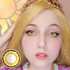 MYEYEBB Sunflower Yellow Brown Prescription Cosplay Lenses